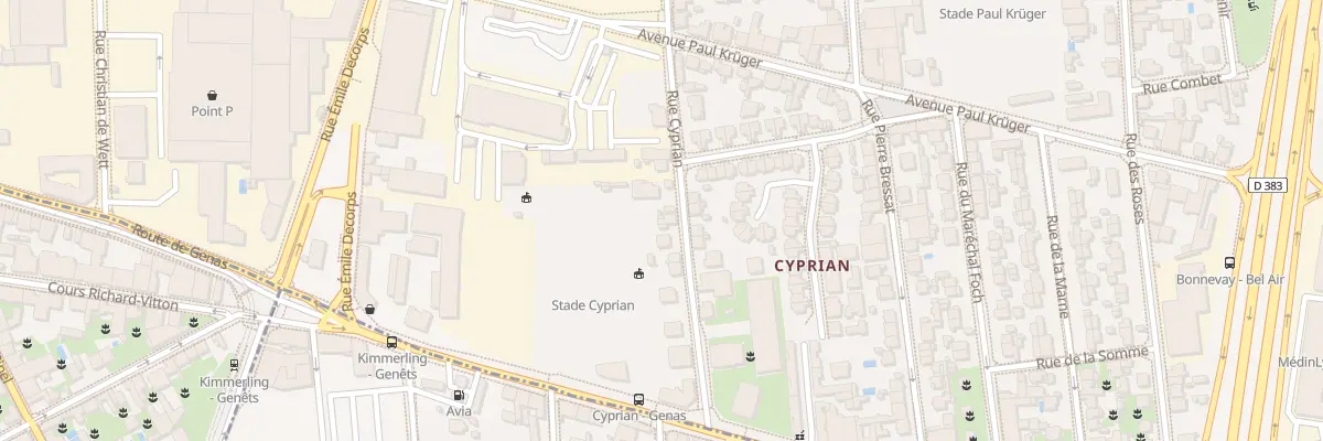Plan du 86 Rue de Cyprian à Villeurbanne
