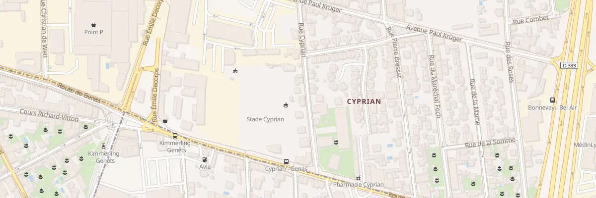 Plan du 90 Rue de Cyprian à Villeurbanne