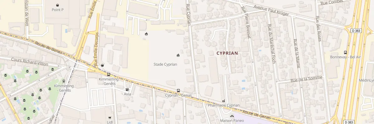 Plan du 94 Rue de Cyprian à Villeurbanne