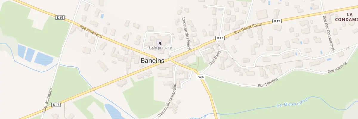 Plan de Au Bourg à Baneins