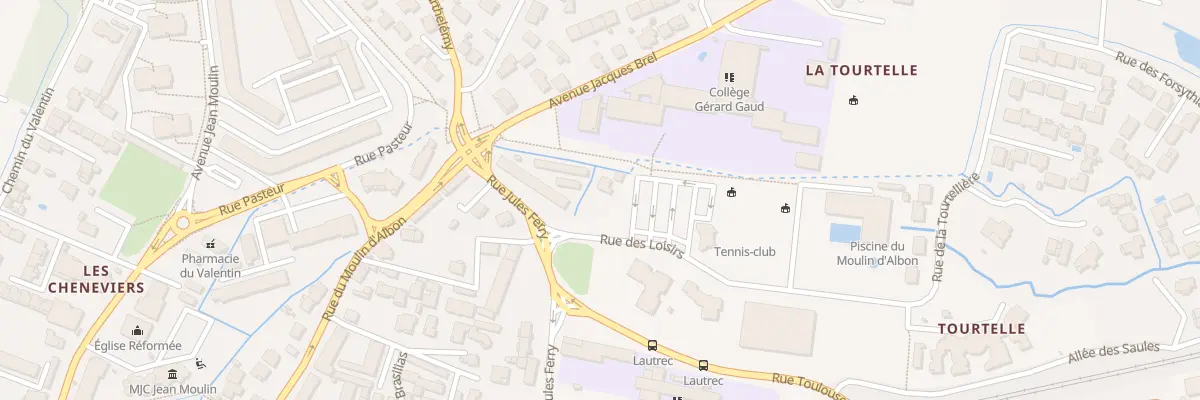 Plan du 9002 Rue Jules Ferry à Bourg-lès-Valence