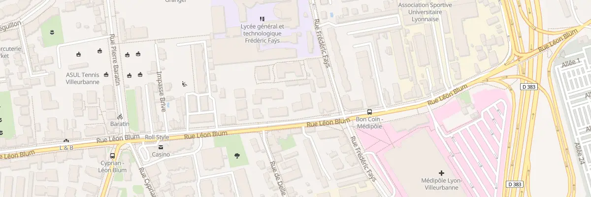 Plan du 155 Rue Léon Blum à Villeurbanne