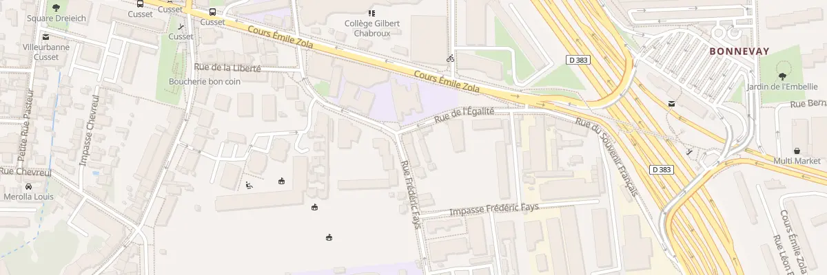 Plan du 9 Rue Frédéric Fays à Villeurbanne
