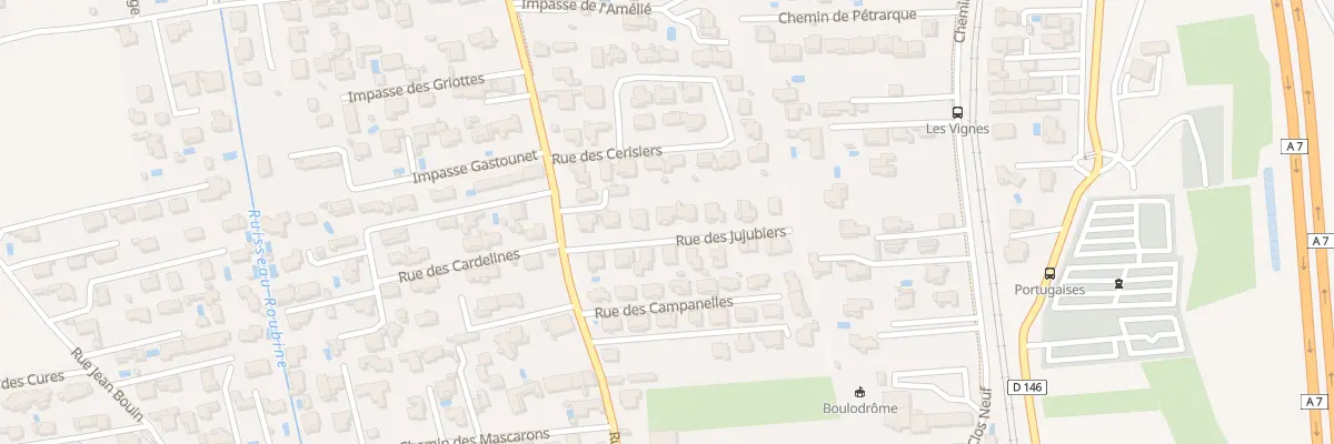 Plan du 9007 Rue des Jujubiers à Morières-lès-Avignon