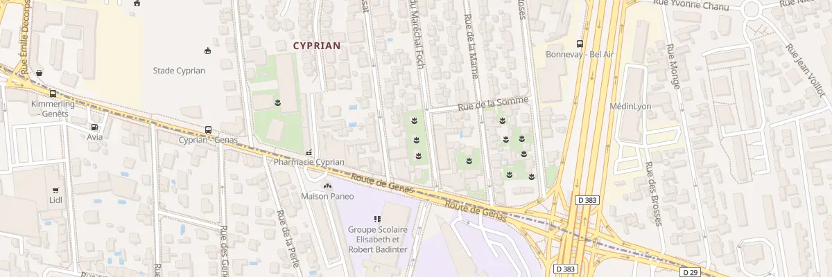 Plan du 36 Rue Mal Foch à Villeurbanne