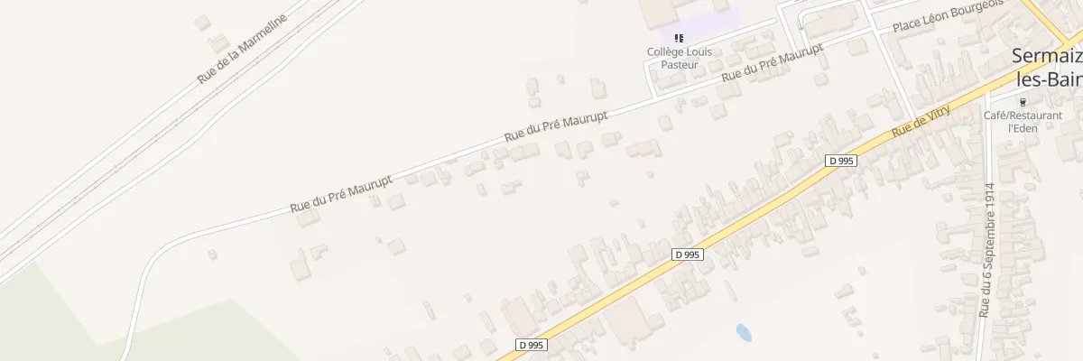 Plan du 33 Rue du Pre Maurupt à Sermaize-les-Bains