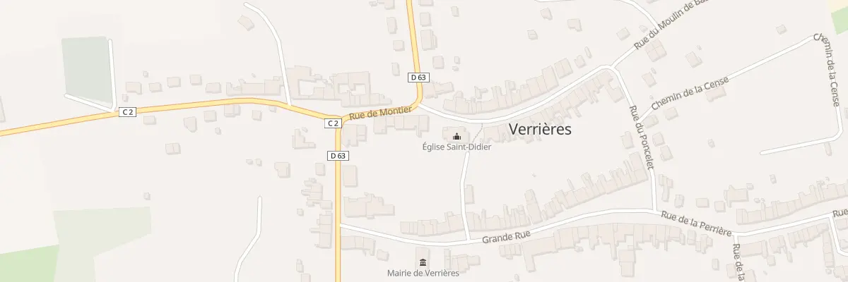 Plan du 14 Rue de Montier à Verrières