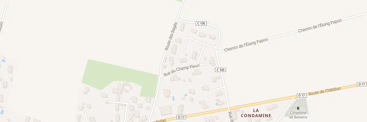 Plan du 81 Rue du Champ Fleuri à Baneins