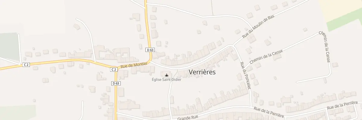 Plan du 25 Rue de Montier à Verrières