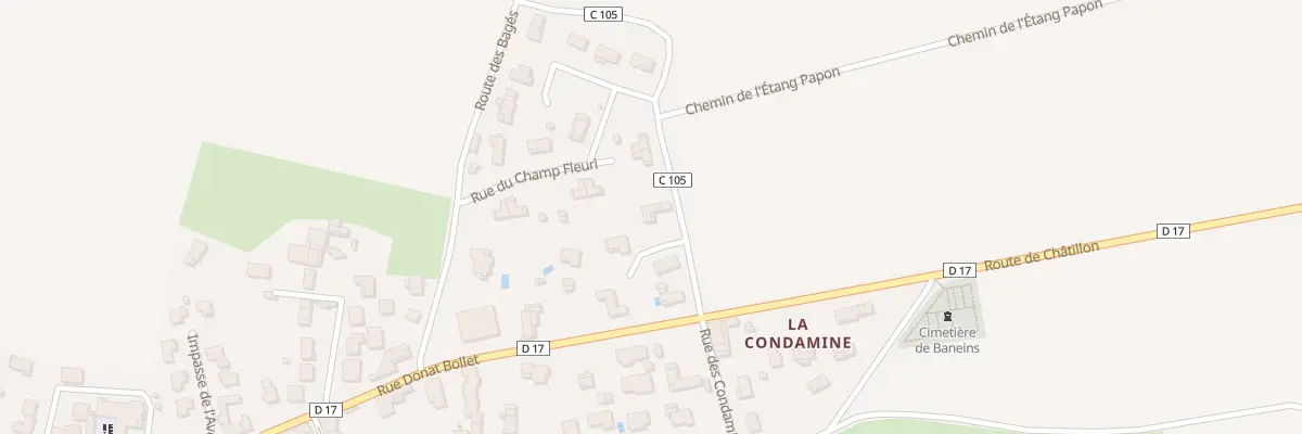 Plan du 81 Che Chemin de Champ Verdelet à Baneins