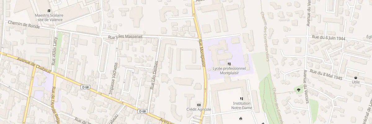 Plan du 72 Rue Montplaisir à Valence