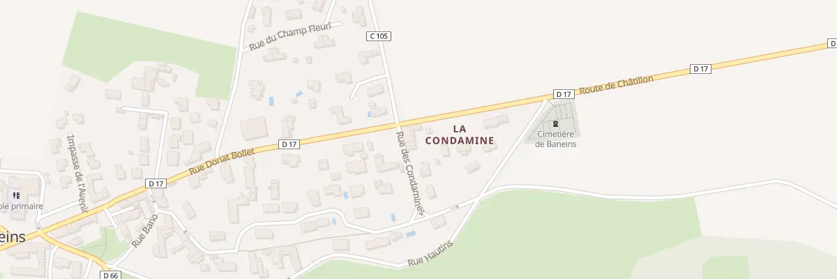 Plan du 34 Rte de Chatillon à Baneins