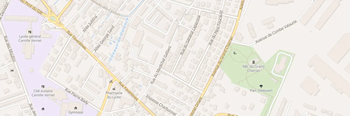 Plan du 24 Rue du Général Laperrine à Valence