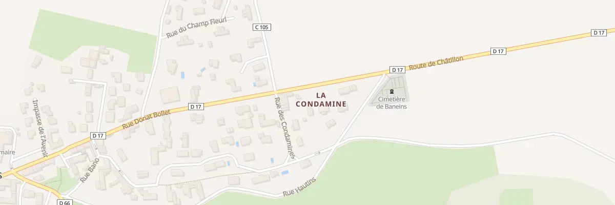 Plan du 5239 Les Condamines à Baneins