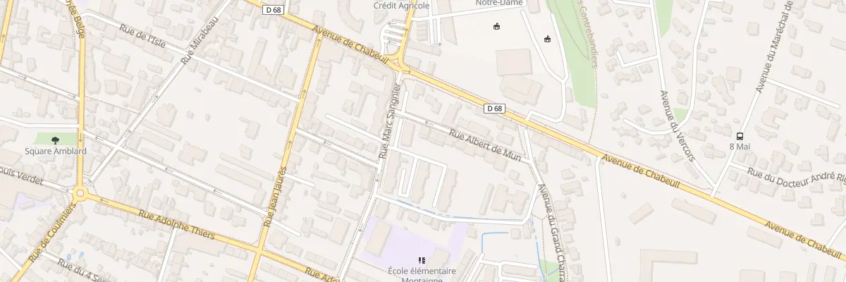 Plan du 8 Rue Albert de Mun à Valence