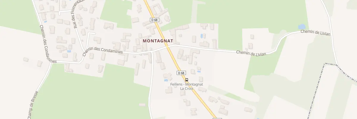 Plan du 345 Rte de Montagnat à Feillens