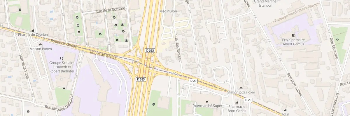 Plan du 3 Rue des Brosses à Villeurbanne