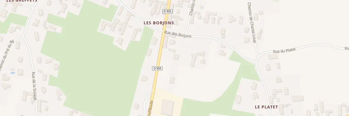 Plan du 5433 Les Borjons Est à Manziat