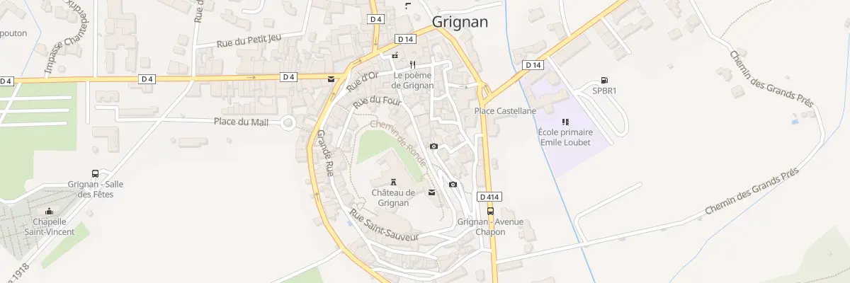 Plan du 16 Rue Montant au Château à Grignan
