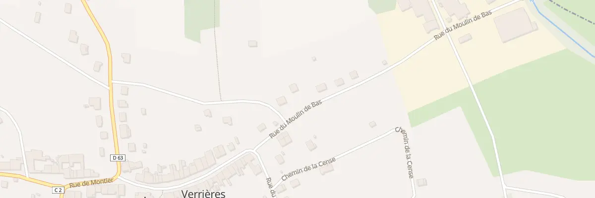 Plan du 9 Rue du Moulin de Bas à Verrières