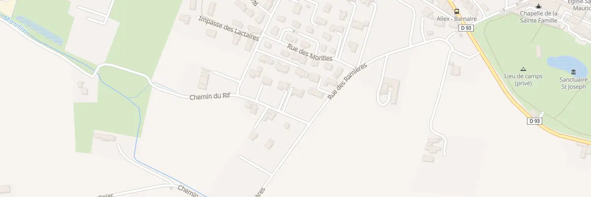Plan du 2 Che du Rif à Allex