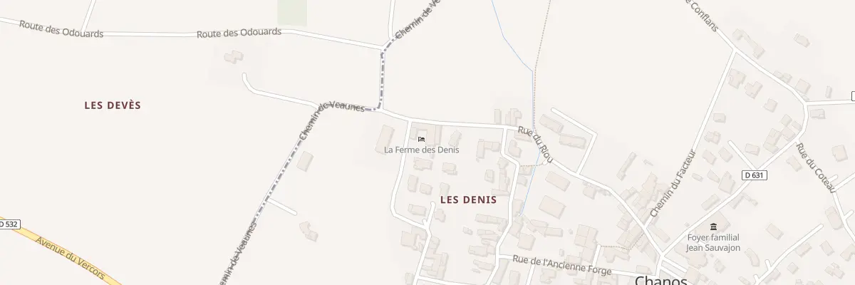 Plan de la Rue du Riou à Chanos-Curson