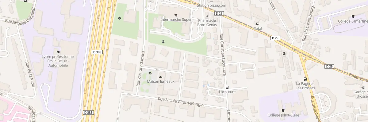 Plan du 1 Rue Clarissa Jean-Philippe à Bron