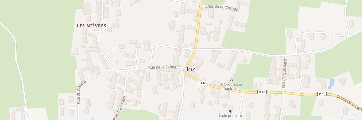 Plan du 6 Rue de la Saône à Boz