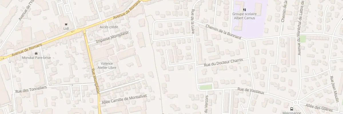 Plan du 8 All Gai Soleil à Valence