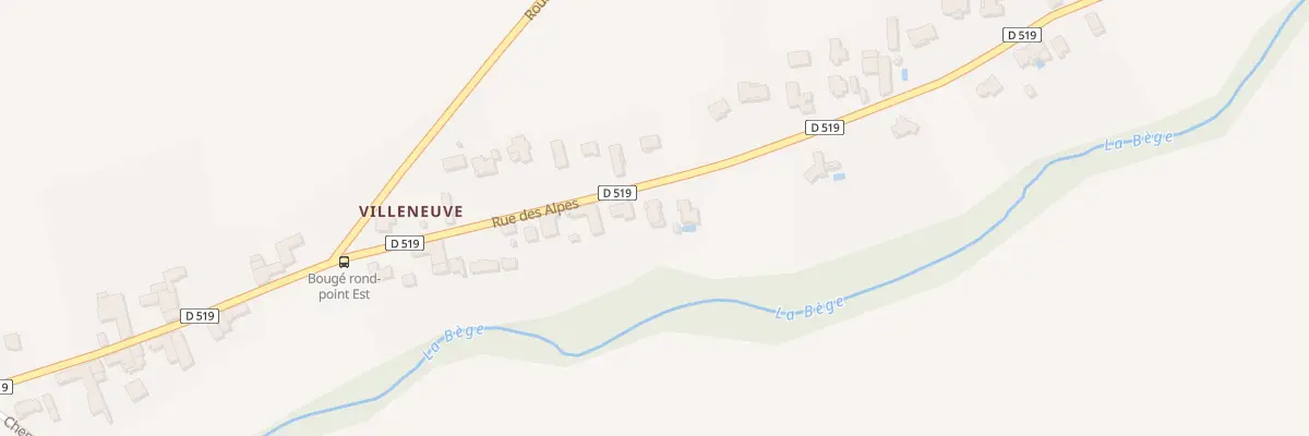 Plan du 5000 Villeneuve à Bougé-Chambalud