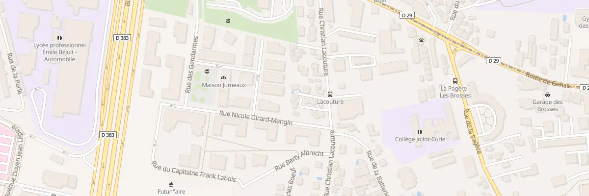 Plan du 28 Rue Christian Lacouture à Bron