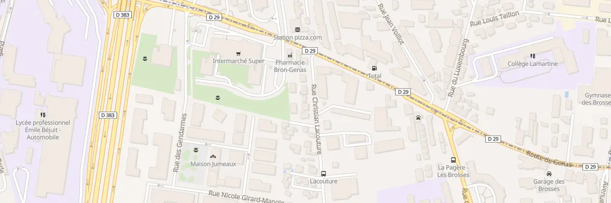 Plan du 8 Rue Christian Lacouture à Bron
