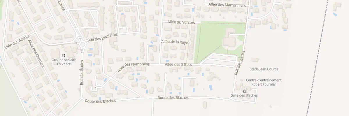 Plan du 1 Allee des Trois Becs à Beauvallon