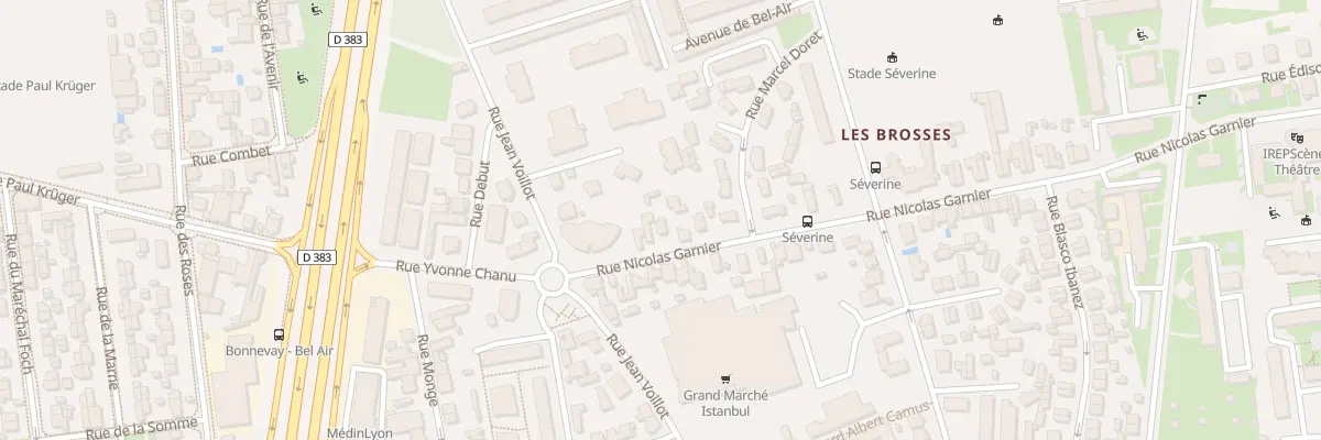 Plan du 7 Rue Nicolas Garnier à Villeurbanne