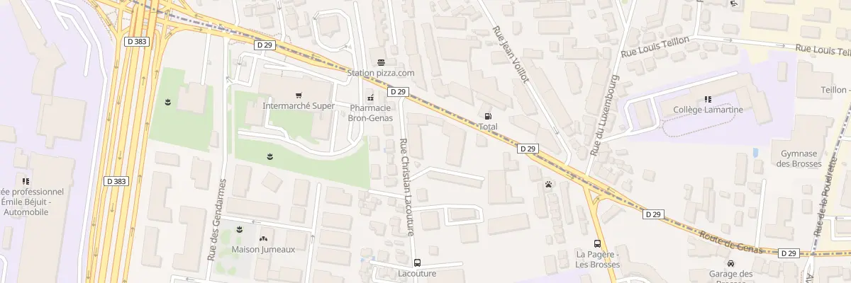 Plan du 3 Rue Christian Lacouture à Bron