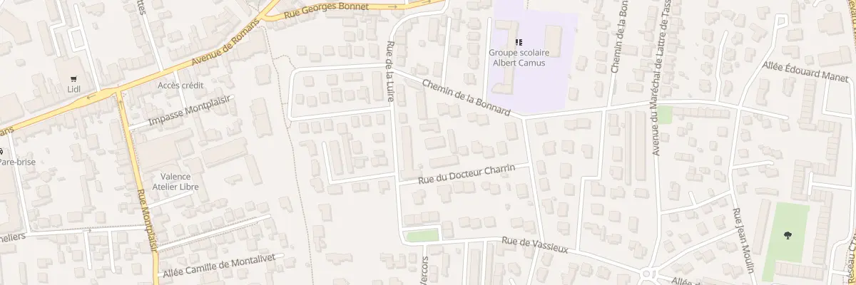 Plan du 9 Rue du Docteur Charrin à Valence