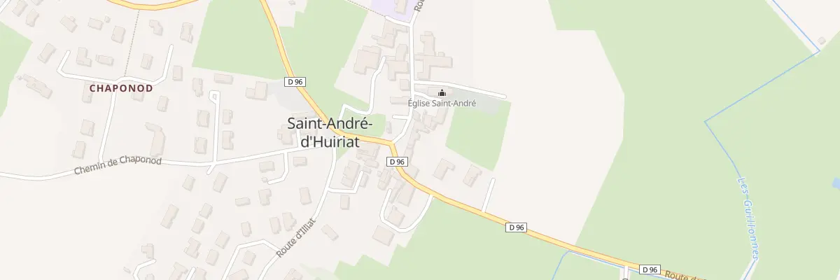 Plan du 28 Rte du Village à Saint-André-d’Huiriat