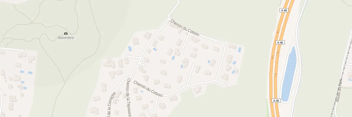 Plan du 25 Che du Coteau à Rillieux-la-Pape