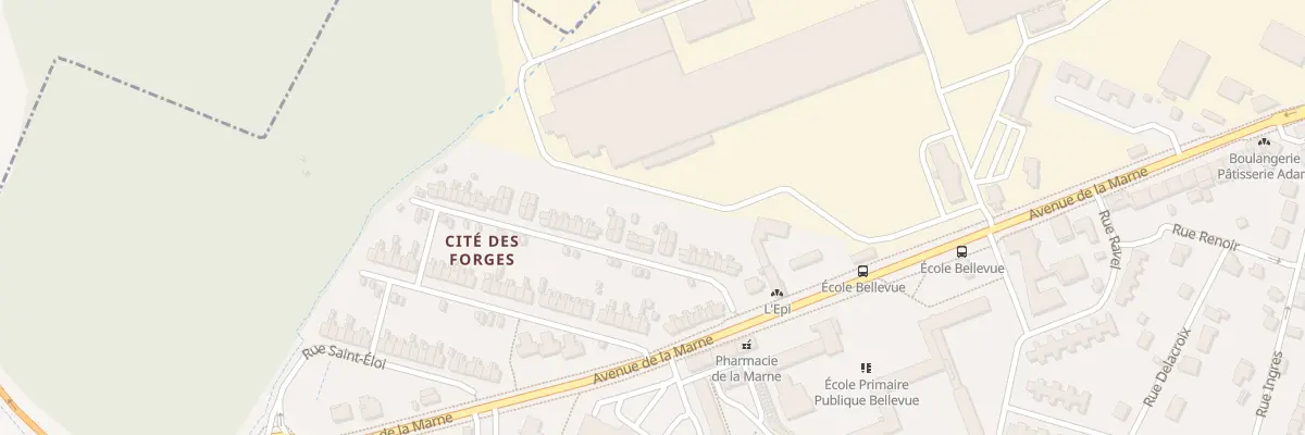 Plan du 15 Rue Paul Labbé à Sedan