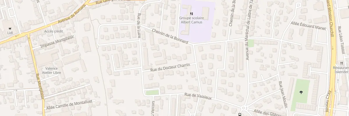 Plan du 13 Rue du Docteur Charrin à Valence