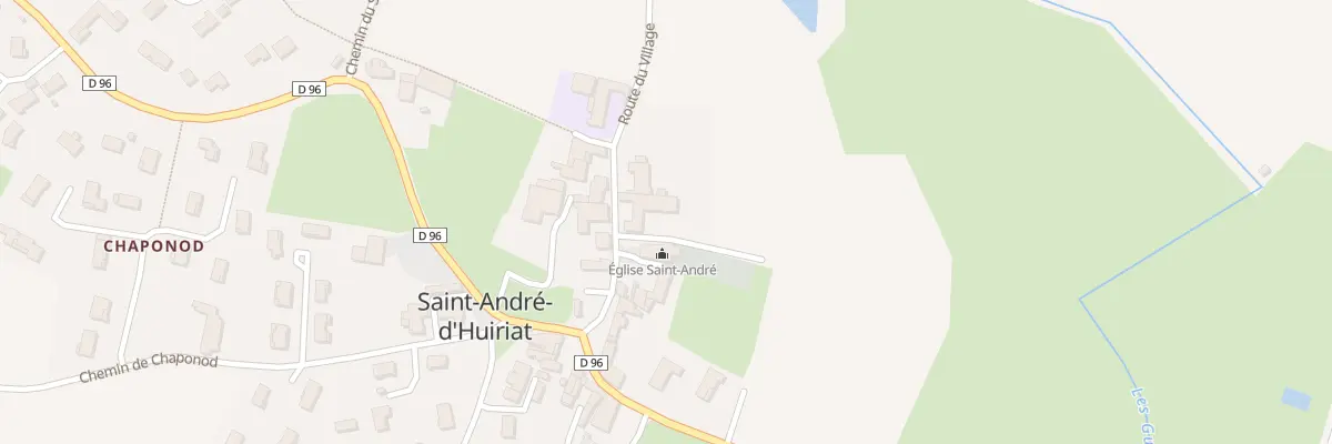 Plan du 106 Rte du Village à Saint-André-d’Huiriat