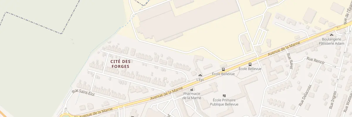 Plan du 9 Rue Paul Labbé à Sedan