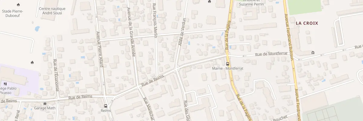 Plan du 2 All de Verdun à Bron