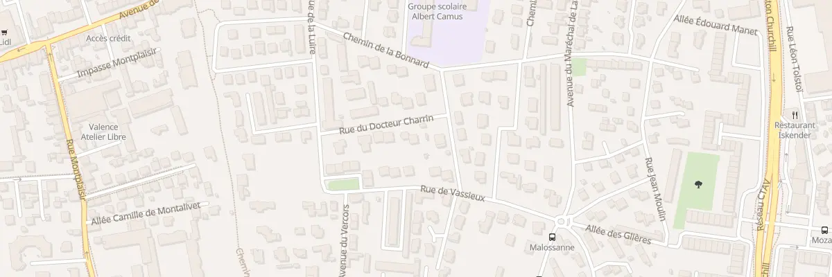 Plan du 16 Rue du Docteur Charrin à Valence