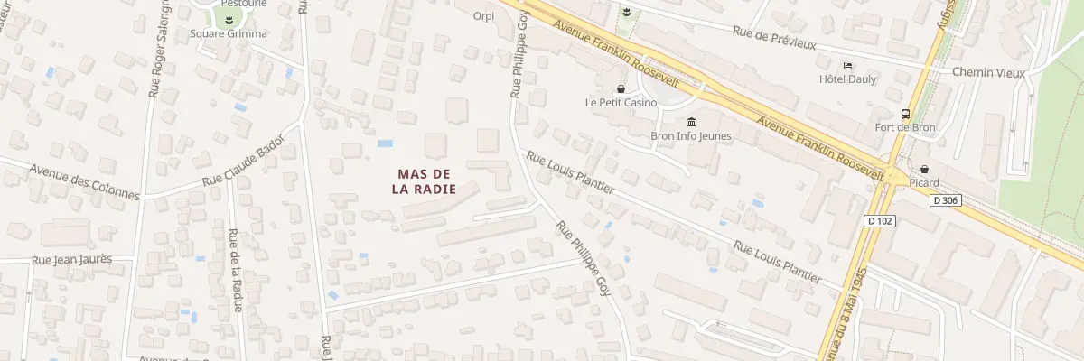 Plan du 2 Rue Louis Plantier à Bron