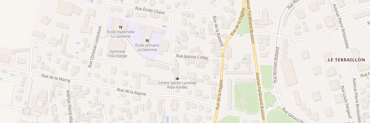 Plan du 9 Rue Jeanne Collay à Bron