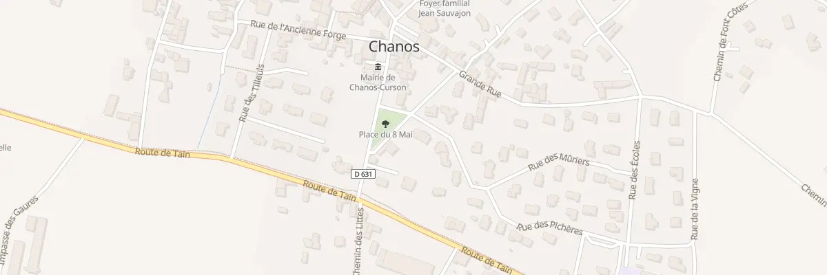 Plan de Picheres à Chanos-Curson