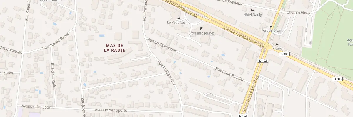 Plan du 6 Rue Louis Plantier à Bron