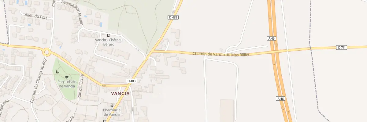 Plan du 6 Che de Vancia au Mas Rillier à Rillieux-la-Pape