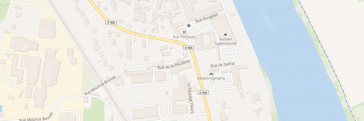 Plan du 9001 Rue de la Féculerie à Tournus